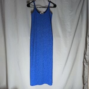 H & M Bright Blue Crinkle Dress Size Small